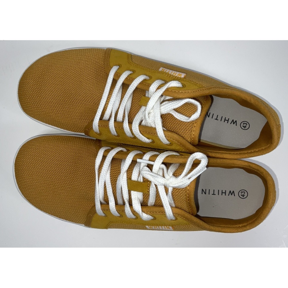 NWOB Men's Whitin Minimalist Barefoot Zero Drop Sole Sneakers - Yellow - Size 10 - Picture 3 of 9
